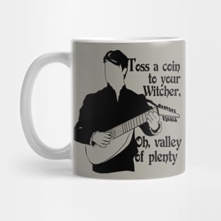 Witcher Bard: Toss a Coin in black Mug